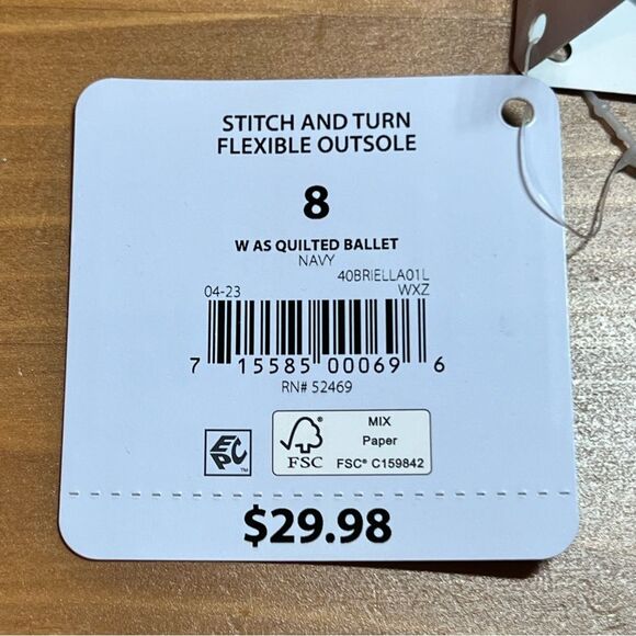 Aerosoles Blue Quilted Loafer Slip On Flat Shoe Size 8 NWT - Picture 10 of 10